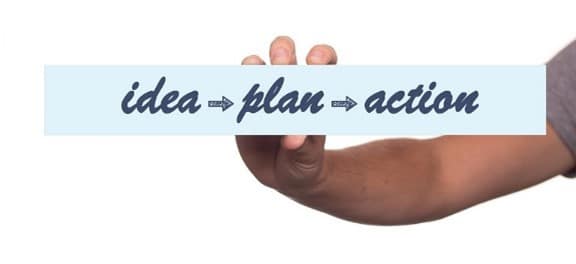 idea leads to plan leads to action