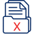 file with x